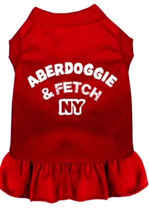 Aberdoggie Ny Screen Print Dress Red Xxl