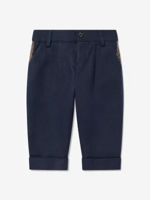 Baby Boys Flannel Trousers in Navy