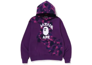 BAPE Color Camo College Cutting Relaxed Fit Hoodie Purple