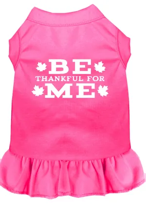 Be Thankful For Me Screen Print Dress Bright Pink Sm