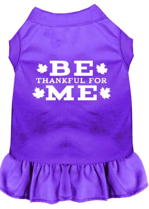 Be Thankful For Me Screen Print Dress Purple Sm