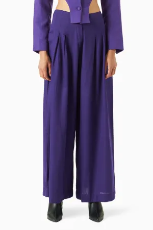 Blackcurrant Flared Trousers