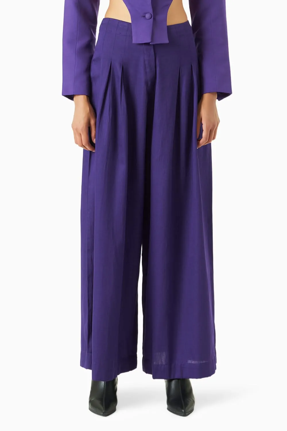 Blackcurrant Flared Trousers