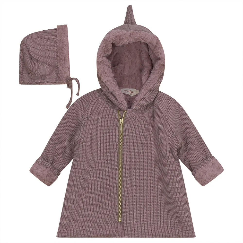 Bondoux Bebe Lavendar Lace Collar Sweater