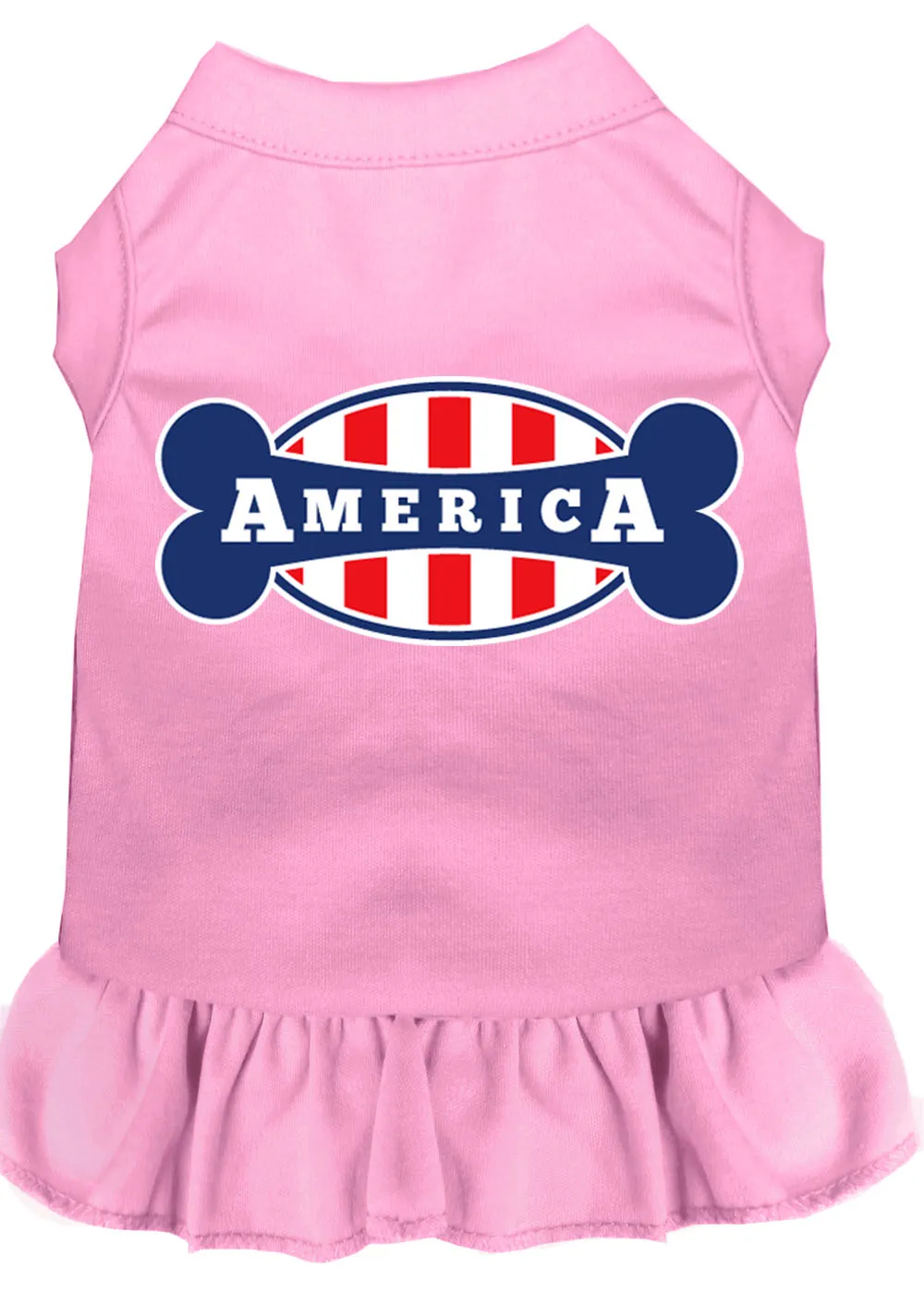 Bonely In America Screen Print Dress Light Pink Sm