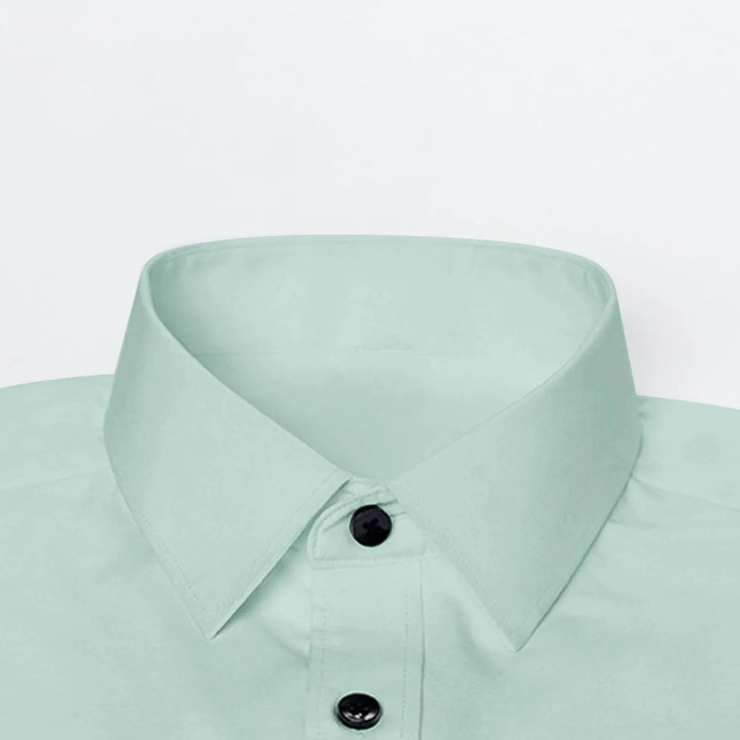 Cambkatl Men's Slim Fit Dress Shirts Stretch Long Sleeve Classic Solid Business Casual Button Down Shirts
