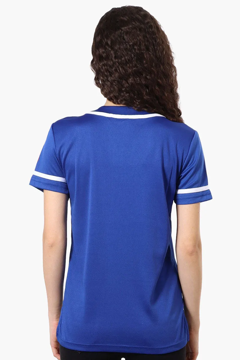 Canada Weather Gear Chest Logo Baseball Tee - Blue