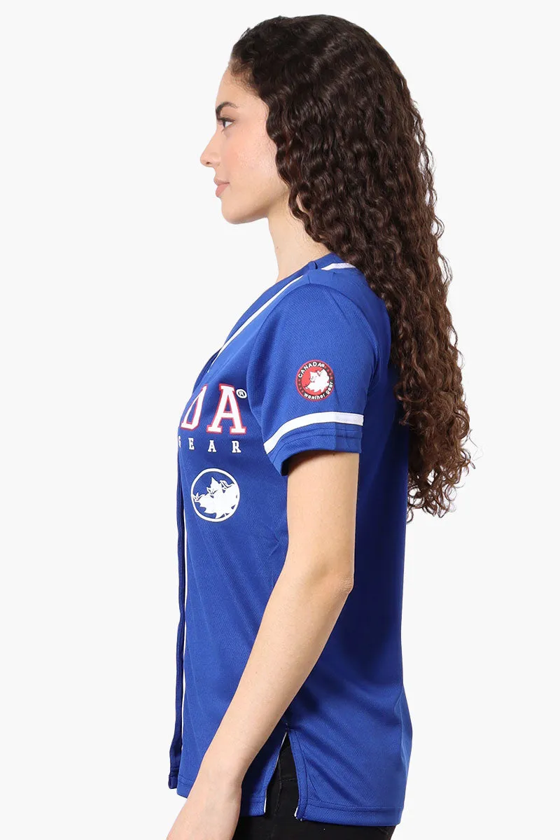 Canada Weather Gear Chest Logo Baseball Tee - Blue