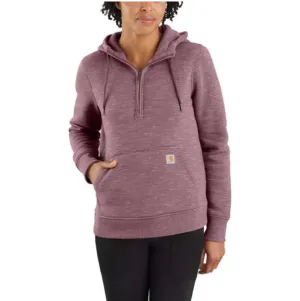 CARHARTT WOMEN'S CLARKSBURG HALF-ZIP SWEATSHIRT AMETHYST SMOKE SPACE 103240