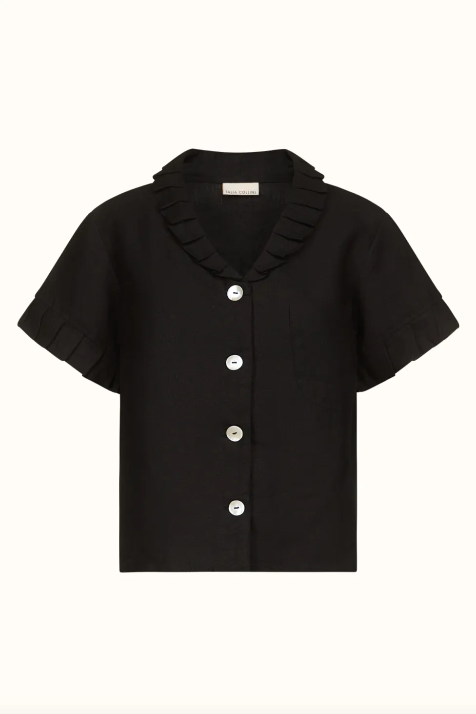 Gaia ~ Black Linen Pyjama Set