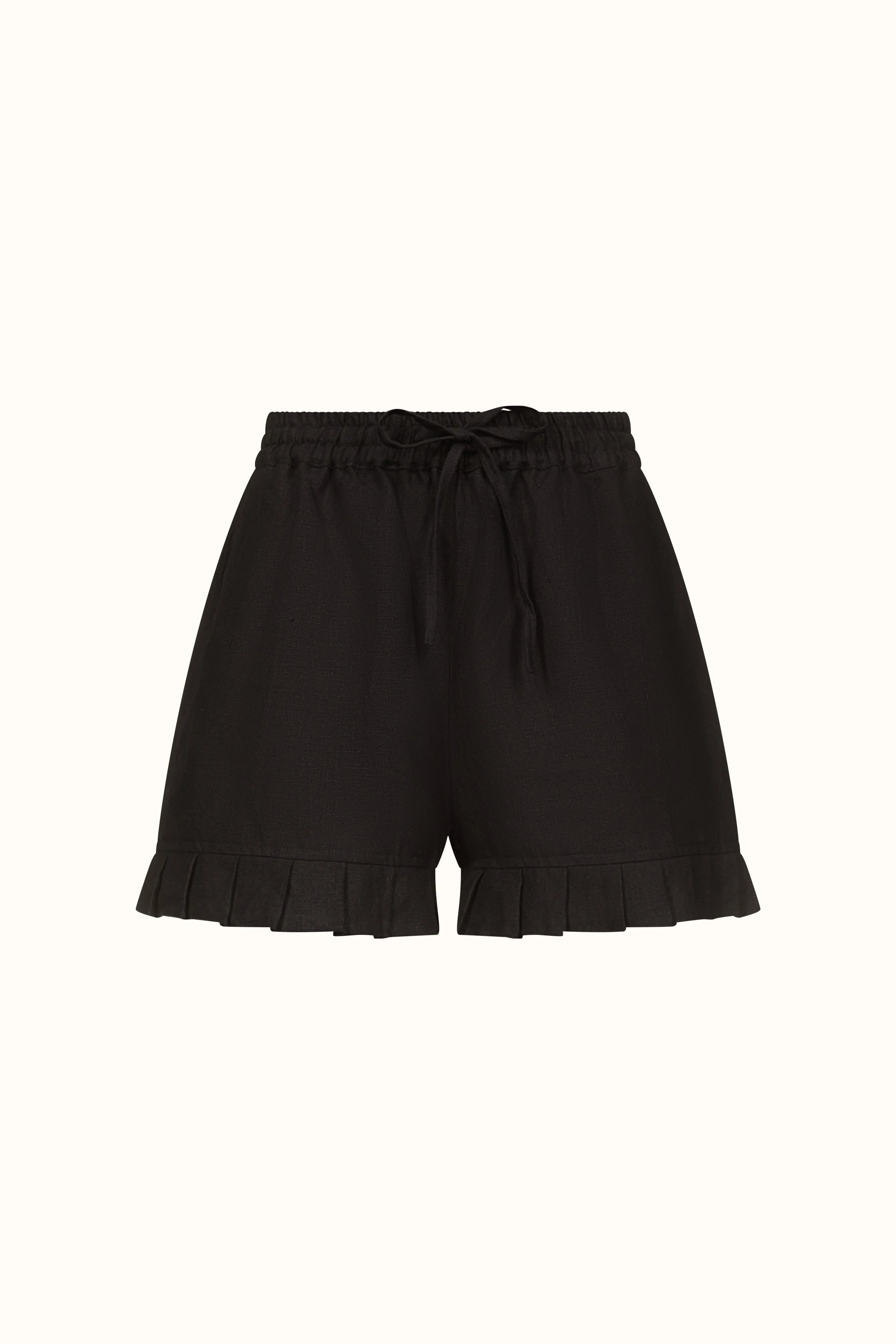 Gaia ~ Black Linen Pyjama Set