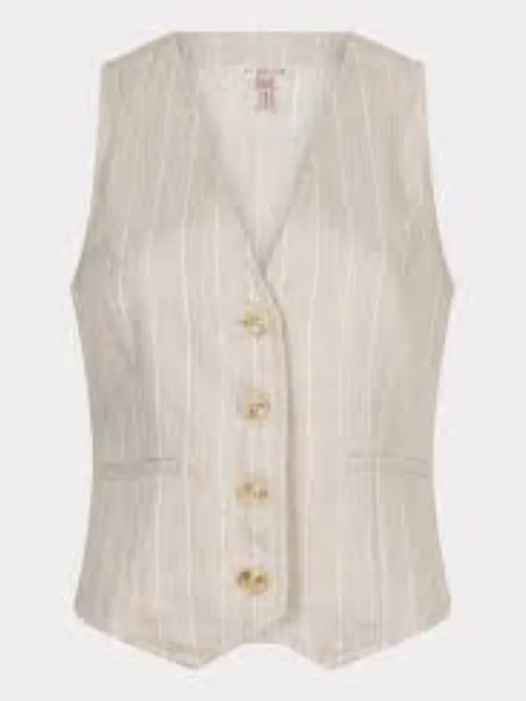 Gilet Linen Stripe Vest