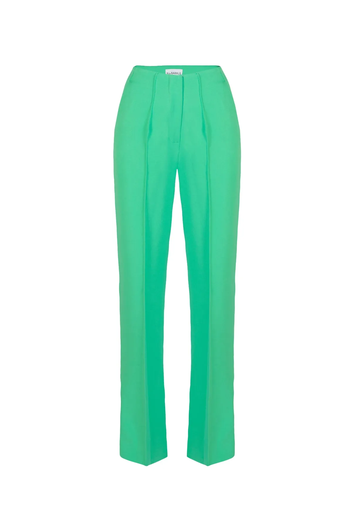 Green High Waist Trousers With Pocket