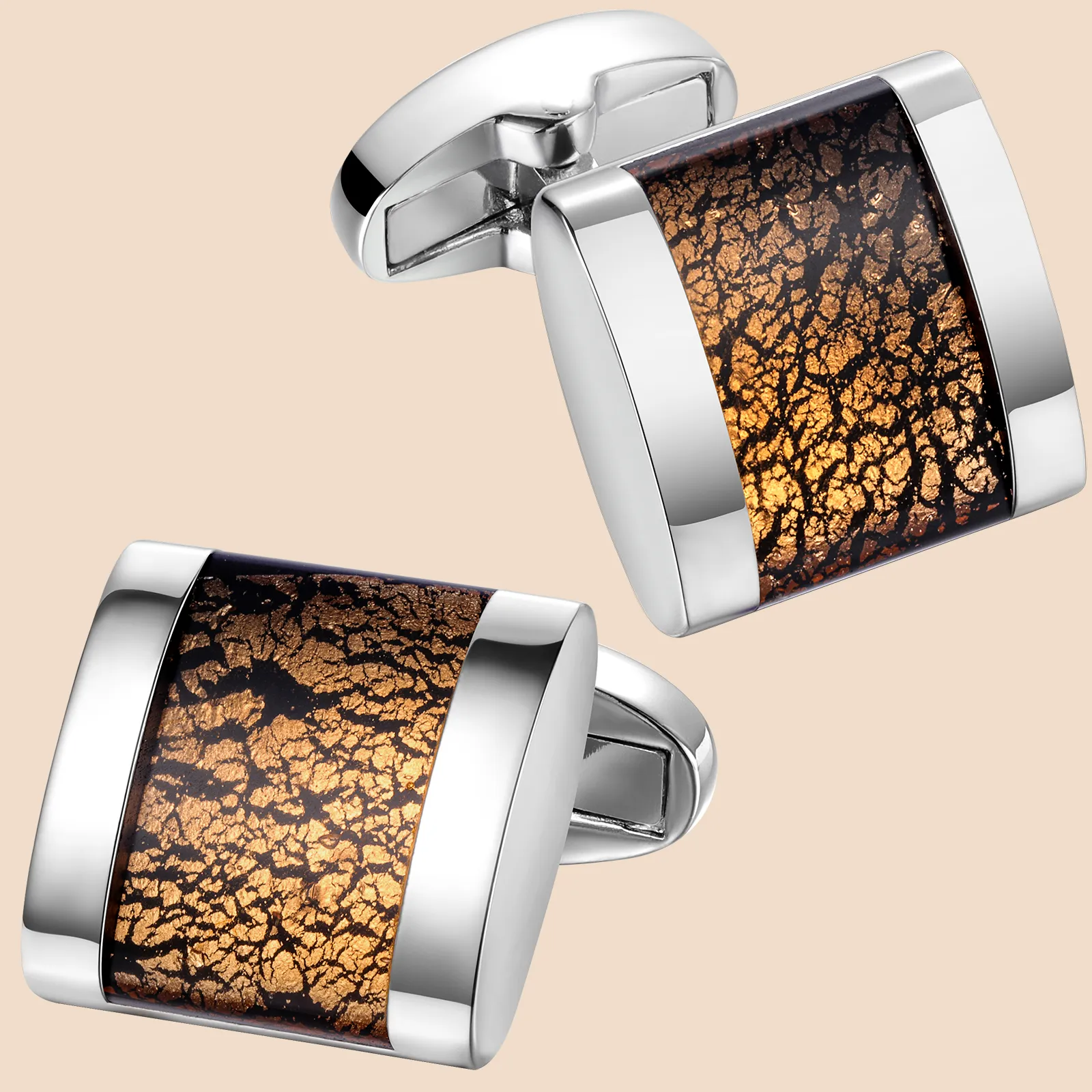 HAWSON  Fancy Glazed Stone Cufflinks