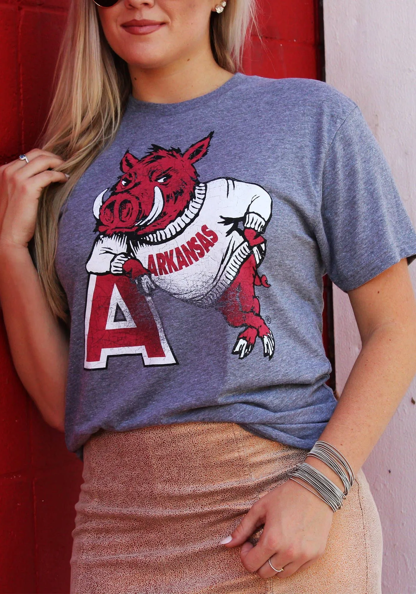 Hog Leaning on 'A' Triblend T-Shirt