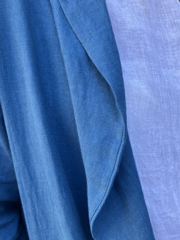 Jiva Antique  Wash Linen Catherine Coat - Dark Blue