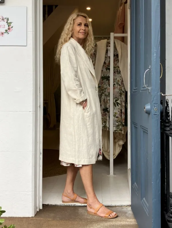 Jiva Linen Catherine Coat - Natural