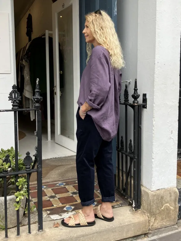 Jiva Maria Shirt - Aubergine - Ramie