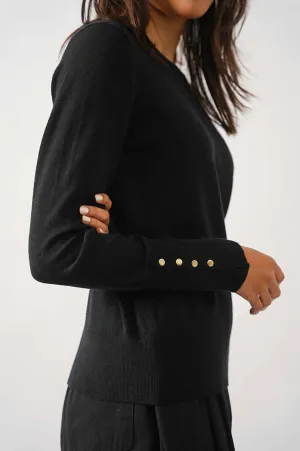 JUMPER WITH SLEEVE BUTTONS