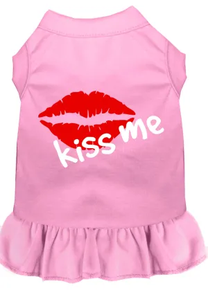 Kiss Me Screen Print Dress Light Pink Xxl