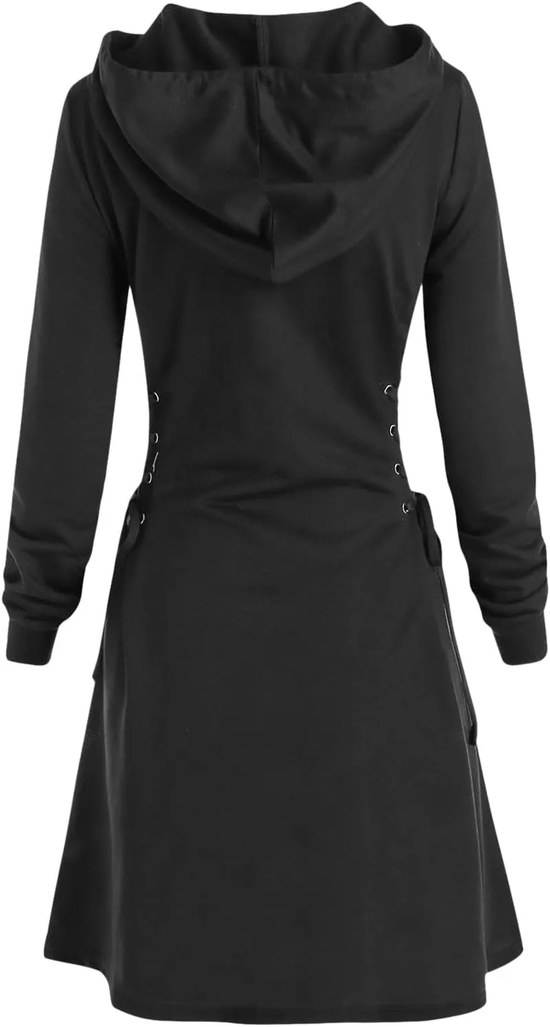 Long Hoodie for Women Casual Oversized Hoodies Long Sleeve Sweatshirt with Hood Fleece Hoodie Pullover with Pocket