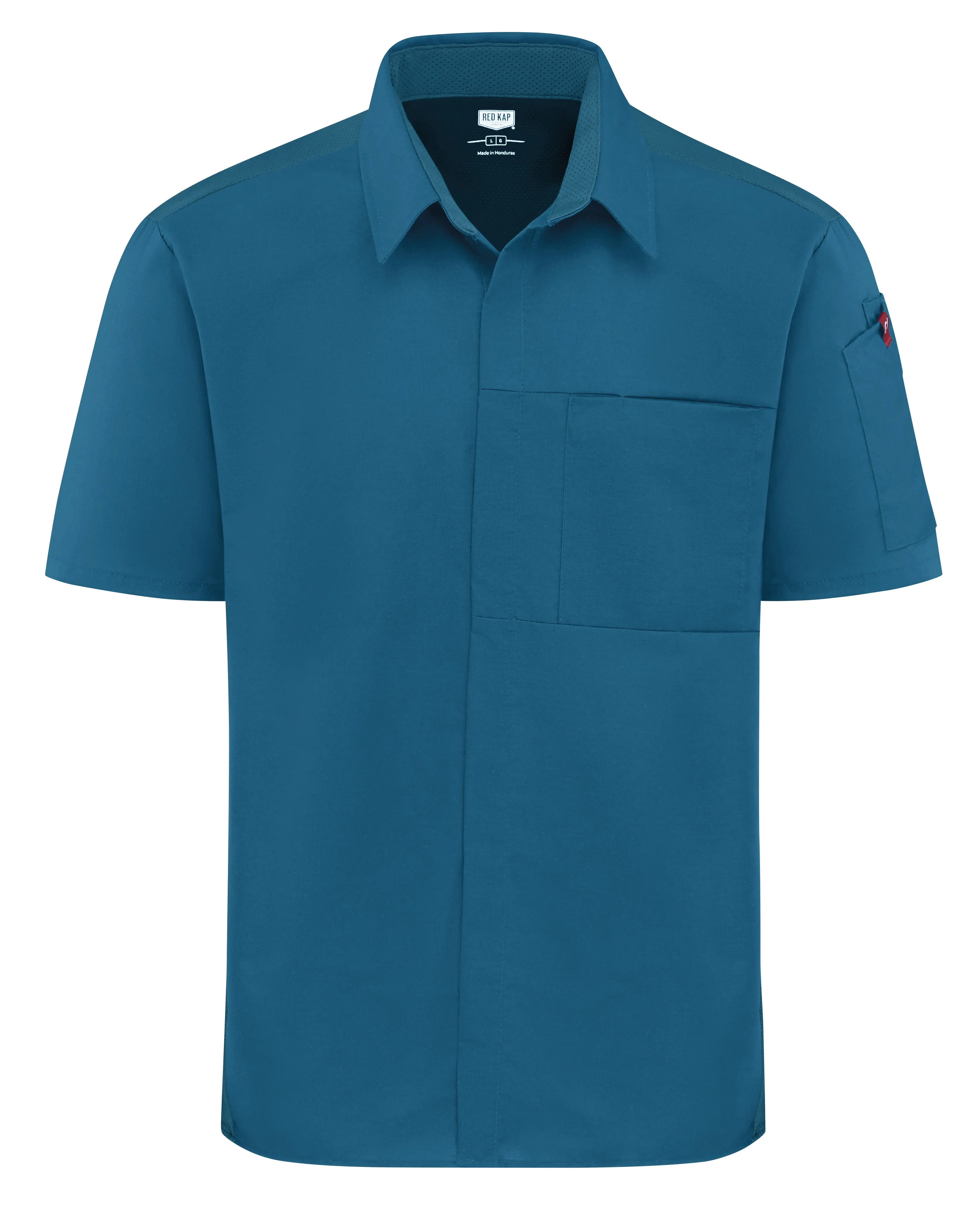 Men's Airflow Cook Shirt with OilBlok 502M - Teal with Teal Mesh