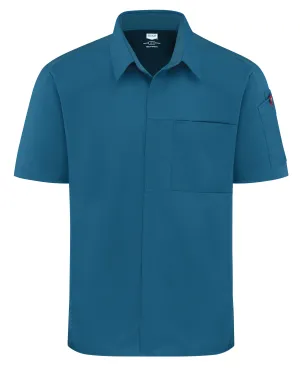 Men's Airflow Cook Shirt with OilBlok 502M - Teal with Teal Mesh