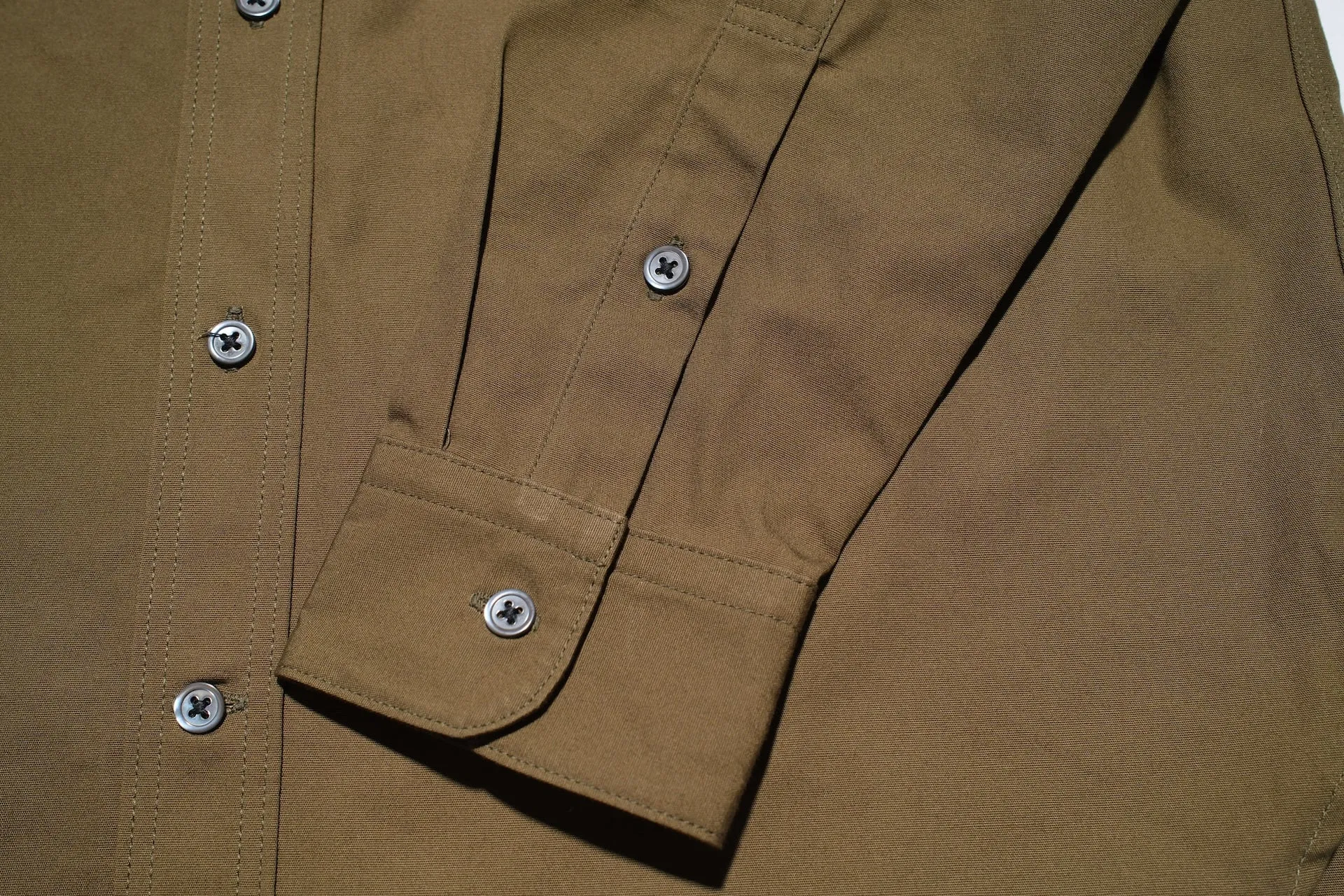 Momotaro 8oz Duck Canvas Military Style Workshirt (Olive)