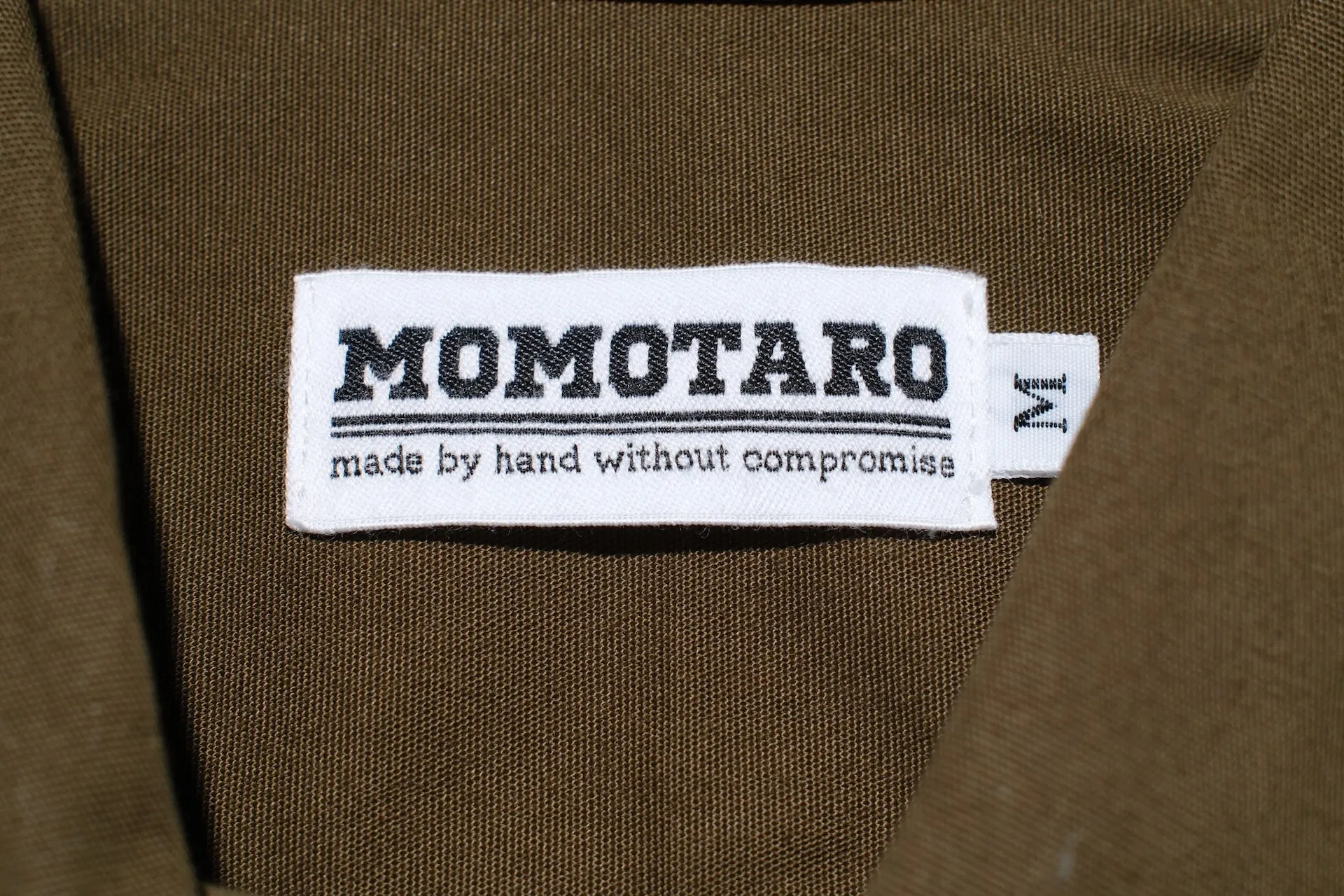 Momotaro 8oz Duck Canvas Military Style Workshirt (Olive)