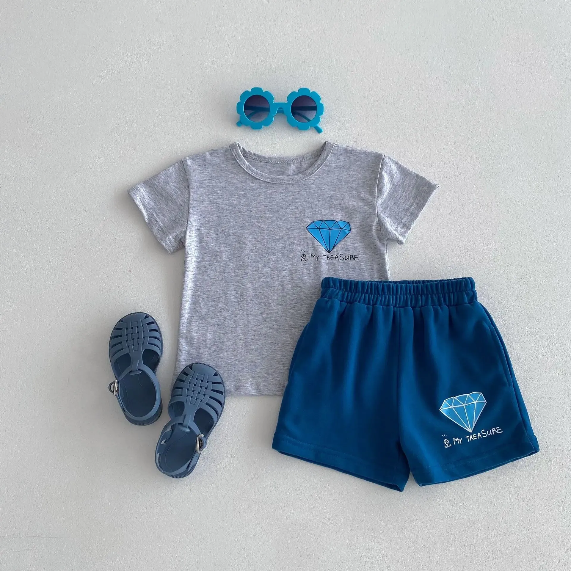 'My Treasure' Print Tee & Shorts
