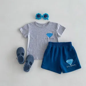 'My Treasure' Print Tee & Shorts