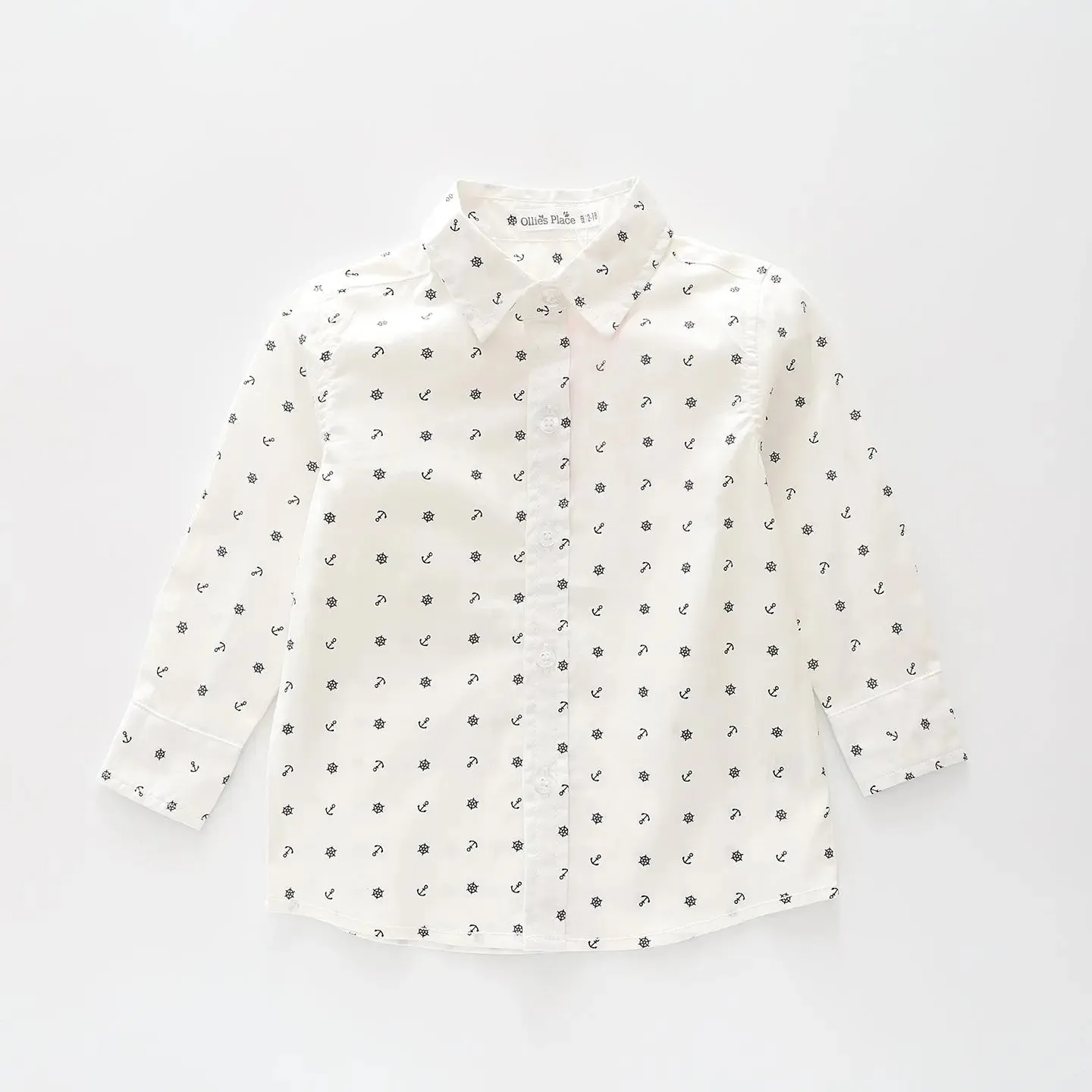 Nautical Print LS Shirt