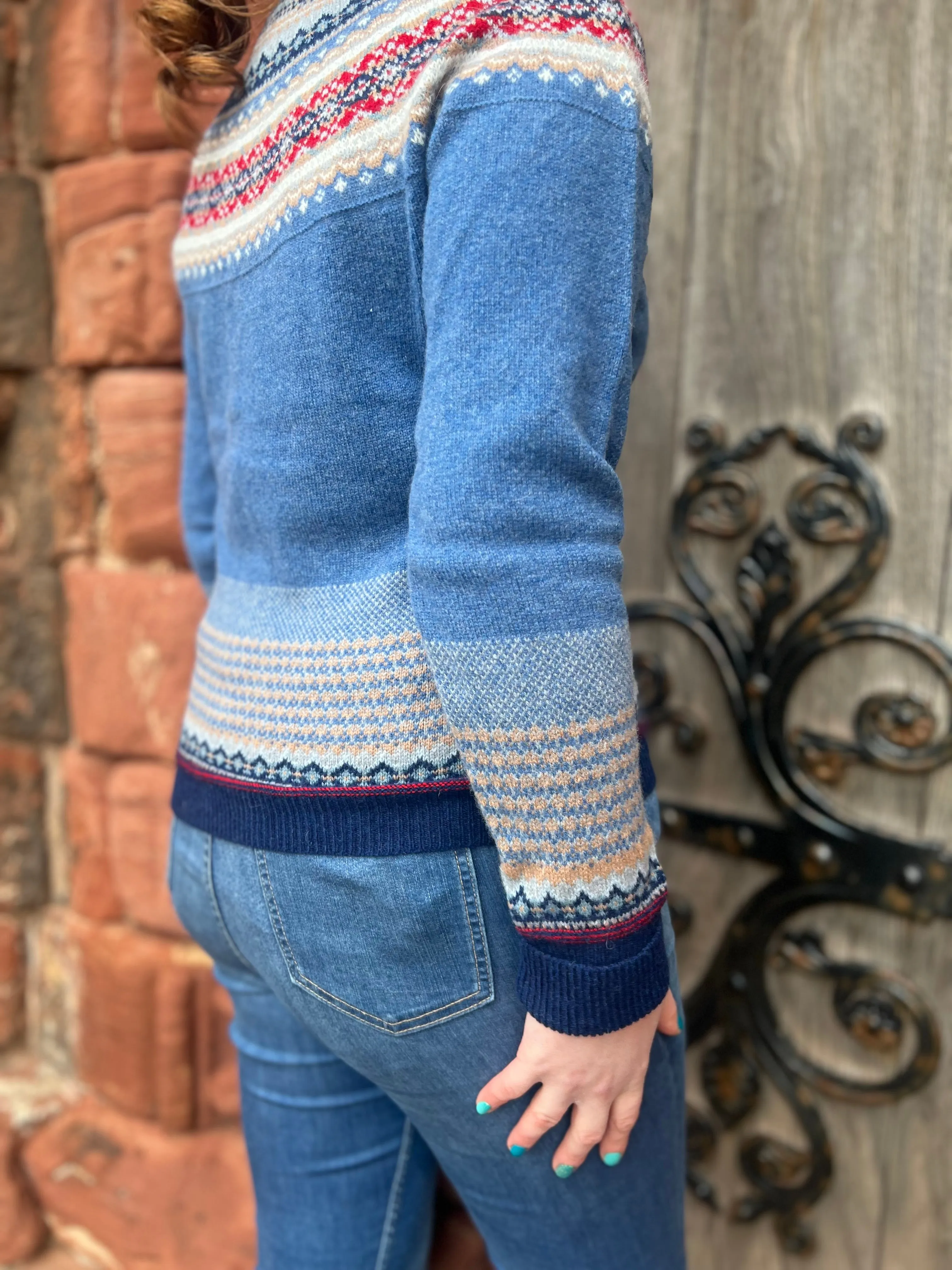 NEW Eribe Alpine Long Cardigan - Blue-Morning
