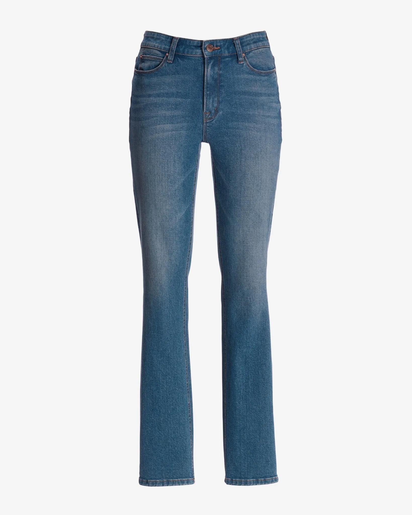 Newport High-Rise Slim Straight-Leg Jean Light Med Wash