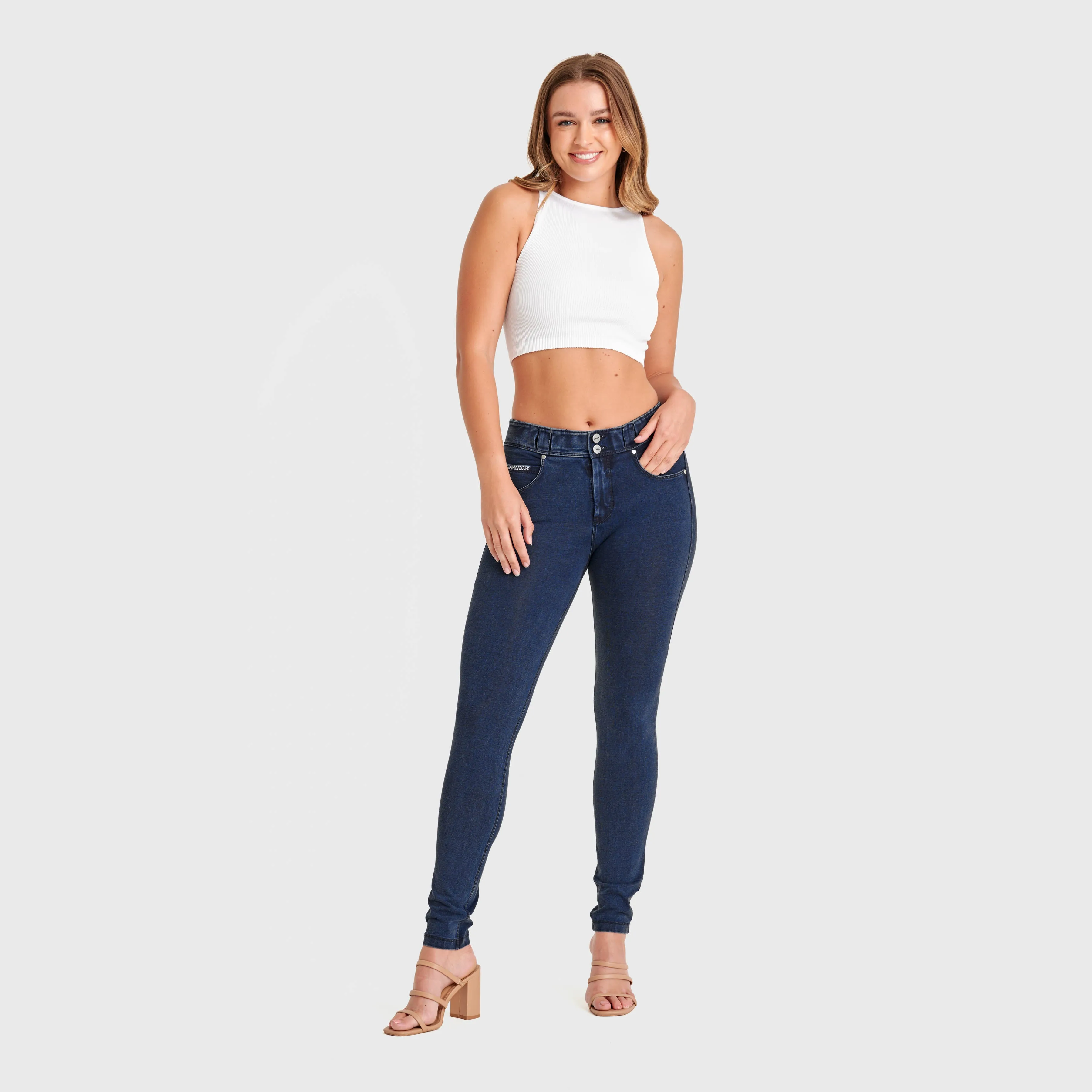 (NOW1MC002ORG-J0B) N.O.W.® Mid Waist met Knoopsluiting