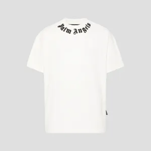 Palm Angels White Logo Neck T-Shirt