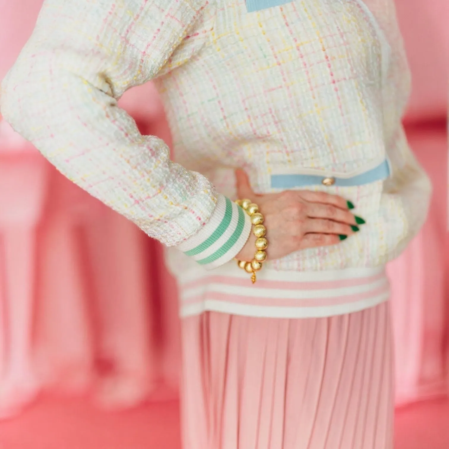Pastel Tweed Cardigan