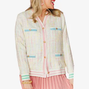 Pastel Tweed Cardigan