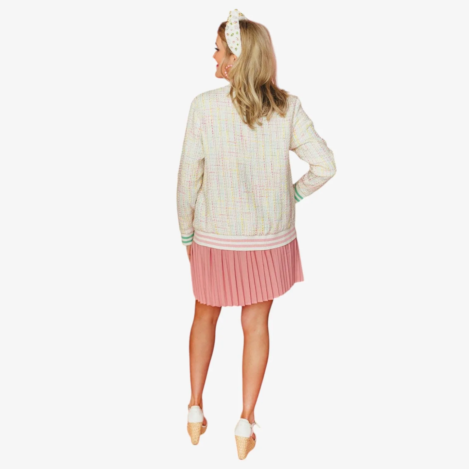 Pastel Tweed Cardigan