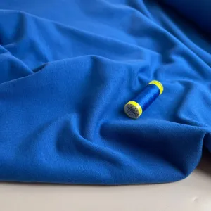 Peach Soft GOTS Organic Cotton Sweat-shirting in Cobalt