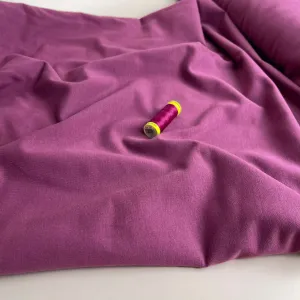 Peach Soft GOTS Organic Cotton Sweat-shirting in Plum
