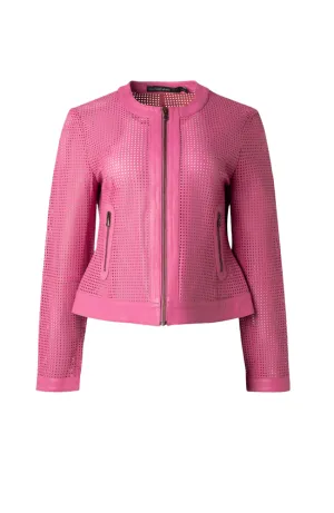 Perforated Leather Moto Jkt
