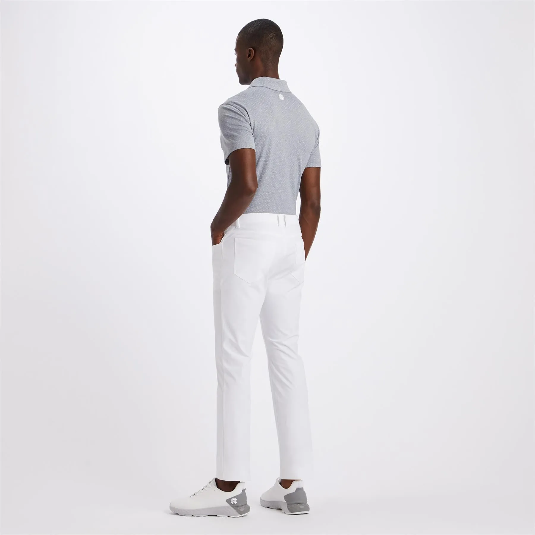 Polka Dot Jacquard Polo Heather Grey - SS23