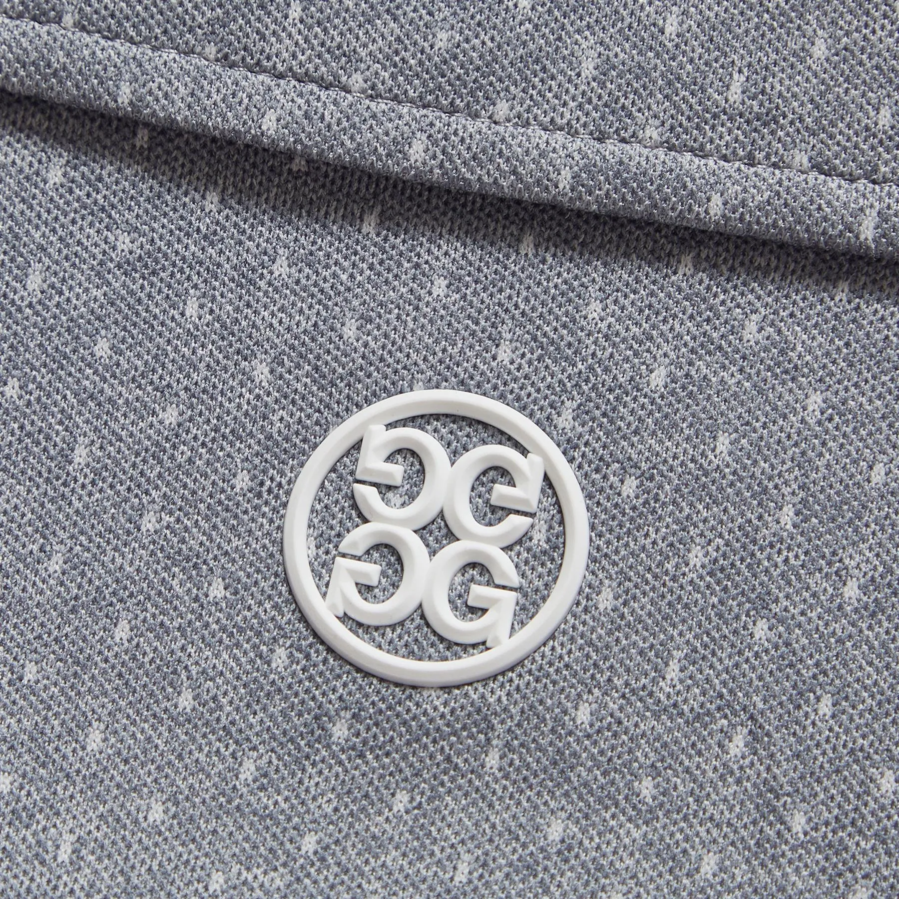 Polka Dot Jacquard Polo Heather Grey - SS23
