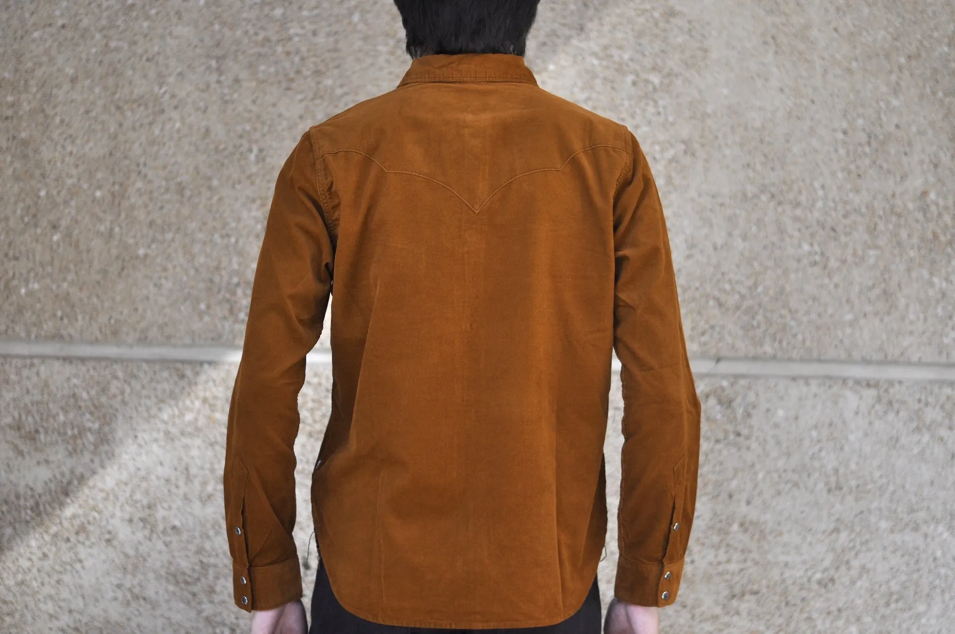 Pure Blue Japan 8oz "Silky-Smooth" Corduroy Western Shirt (Camel)