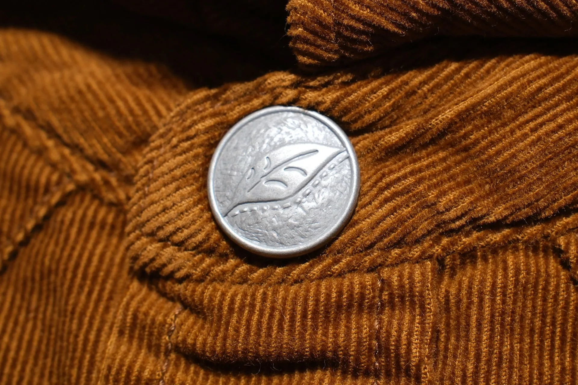 Pure Blue Japan 8oz "Silky-Smooth" Corduroy Western Shirt (Camel)