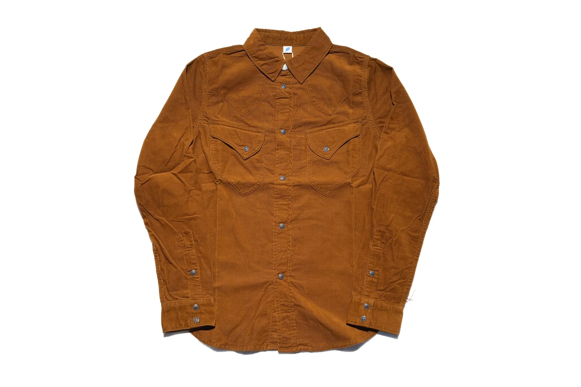 Pure Blue Japan 8oz "Silky-Smooth" Corduroy Western Shirt (Camel)