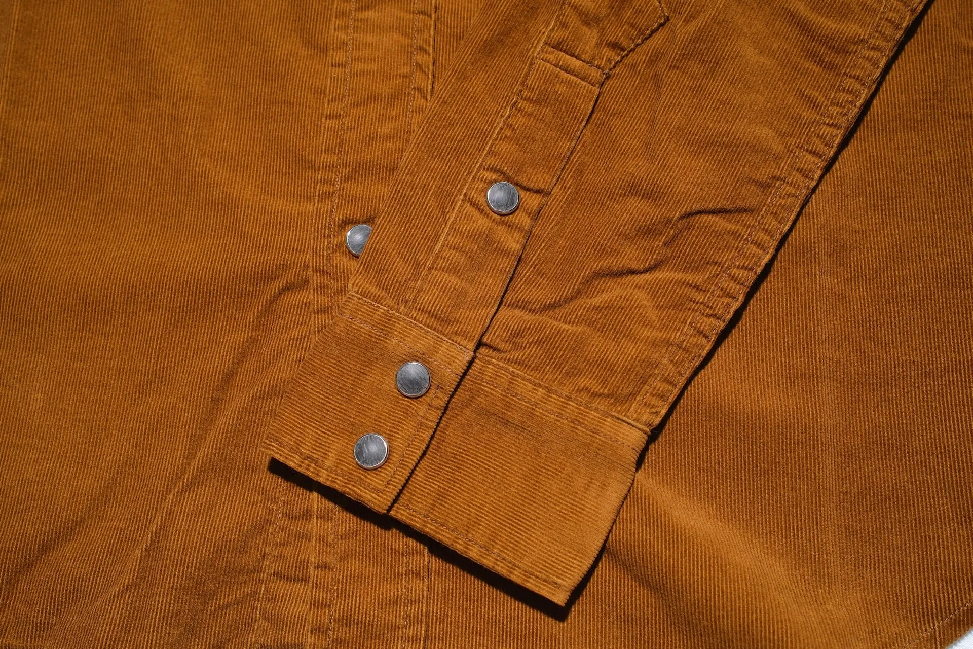 Pure Blue Japan 8oz "Silky-Smooth" Corduroy Western Shirt (Camel)