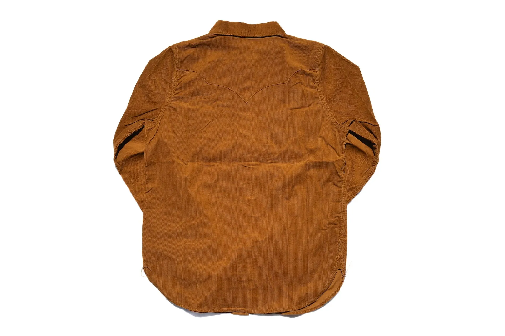 Pure Blue Japan 8oz "Silky-Smooth" Corduroy Western Shirt (Camel)