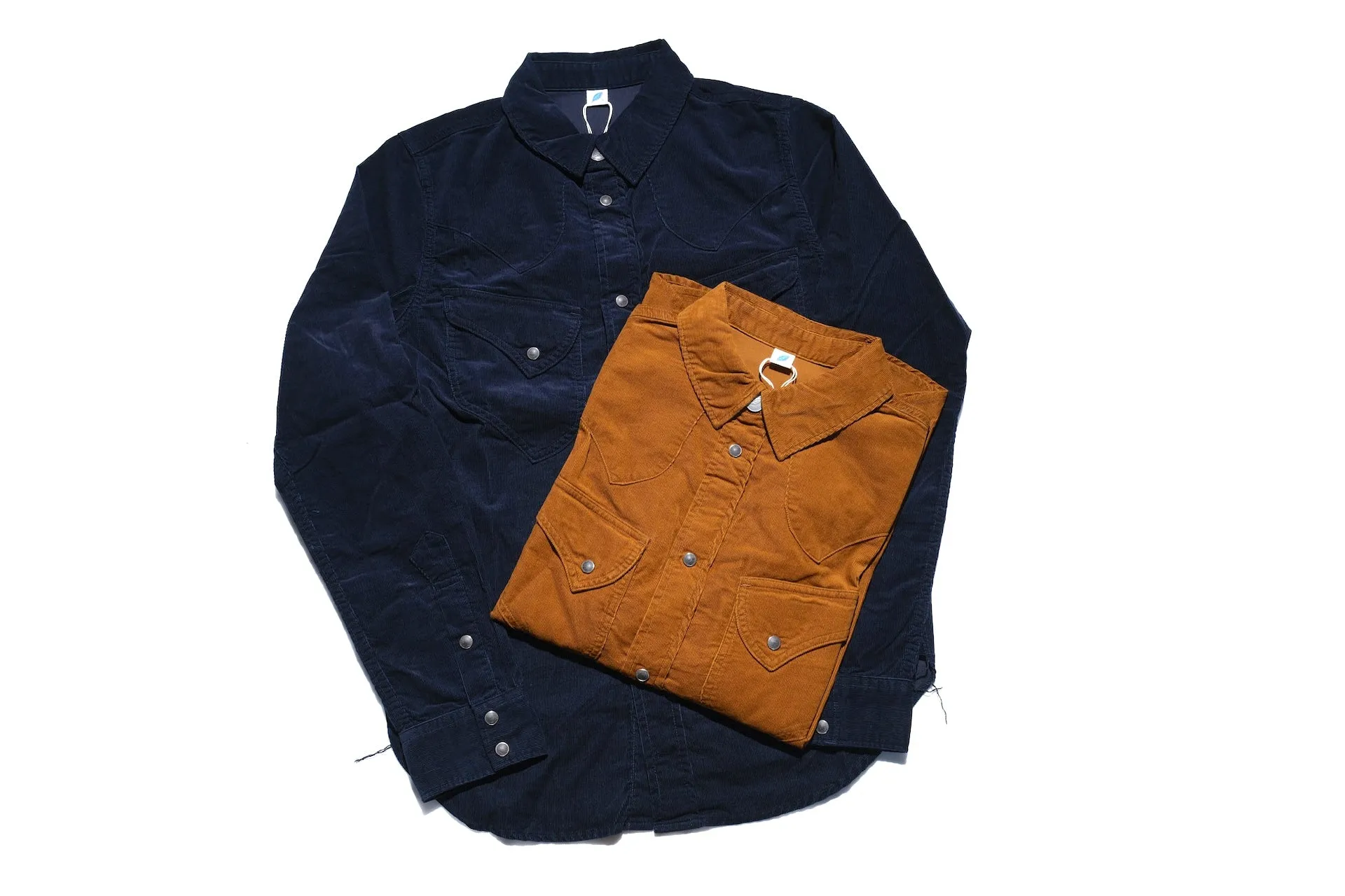 Pure Blue Japan 8oz "Silky-Smooth" Corduroy Western Shirt (Camel)